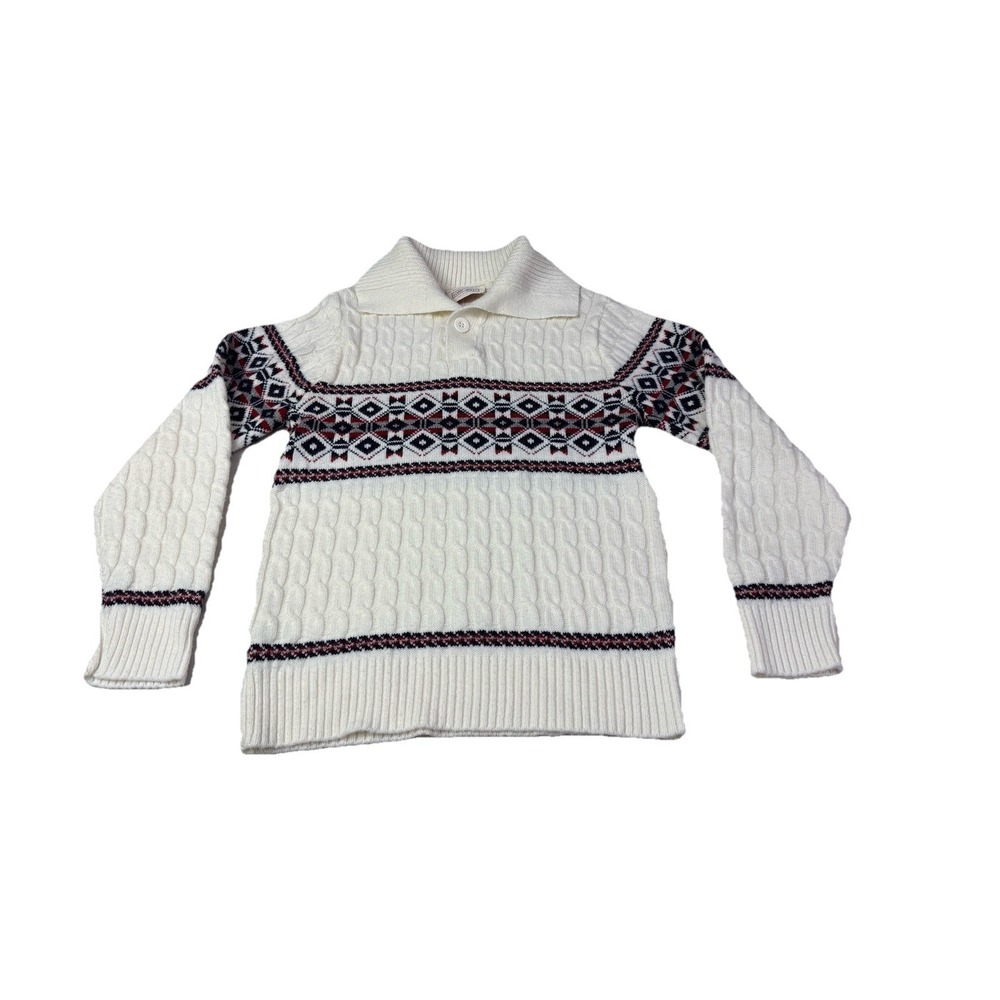Vintage Lord Jeff Sweater Medium 100% Wintuk Orlon Acrylic Cable Knit 60s 70s 3h